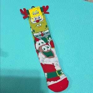 SpongeBob SquarePants Festive Kids Socks - Red and Green